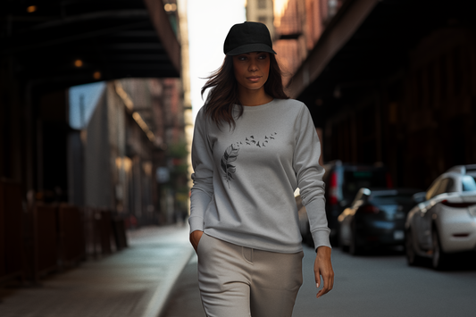 Hastinz-"Feather with falling hearts"-Premium Sweatshirt