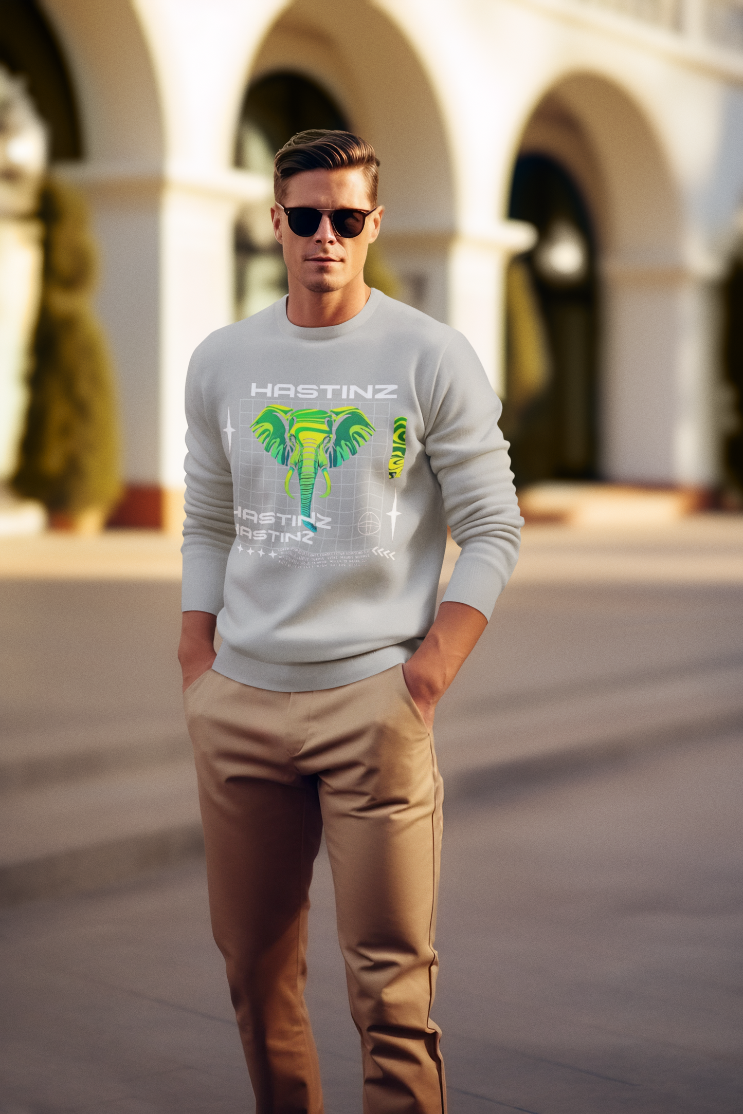 Hastinz-"Neon Elephant"-Premium Sweatshirt