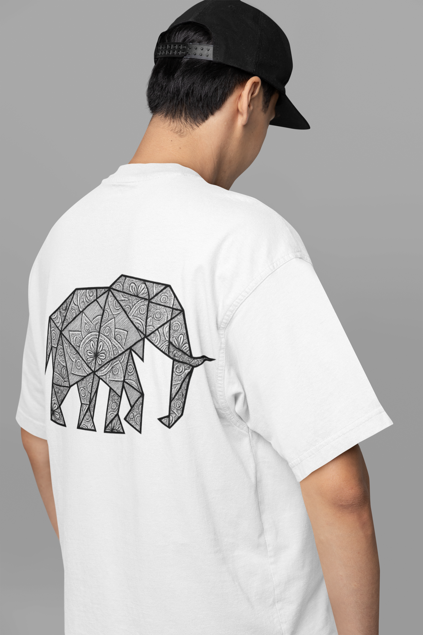 Hastinz Premium White Tee – Mandala Fusion Edition