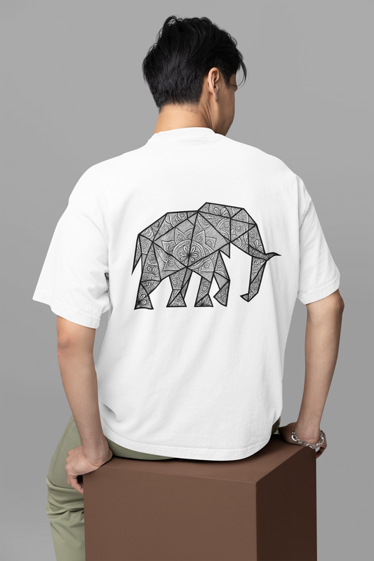 Hastinz Premium White Tee – Mandala Fusion Edition