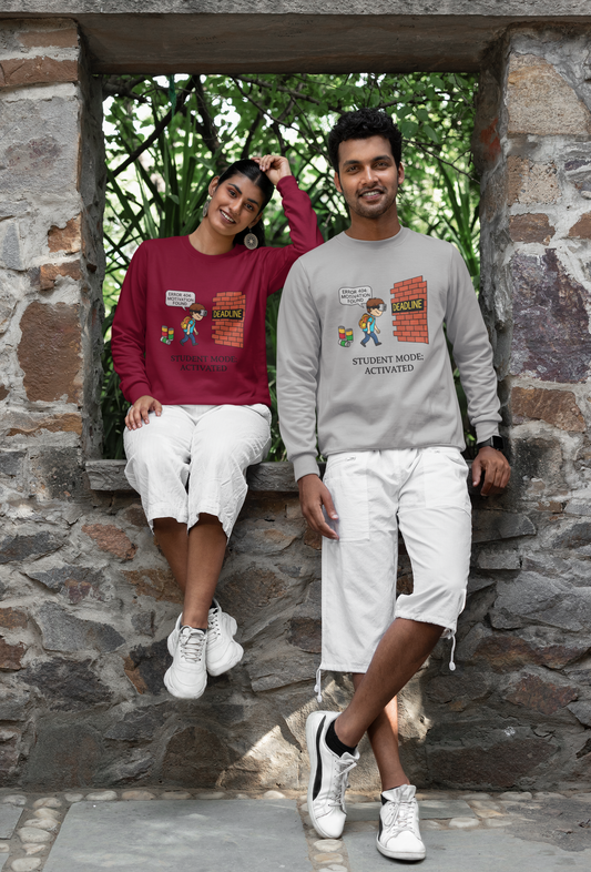 Hastinz-"Student Mode: Activated (Deadline Wall)"-Premium Sweatshirt