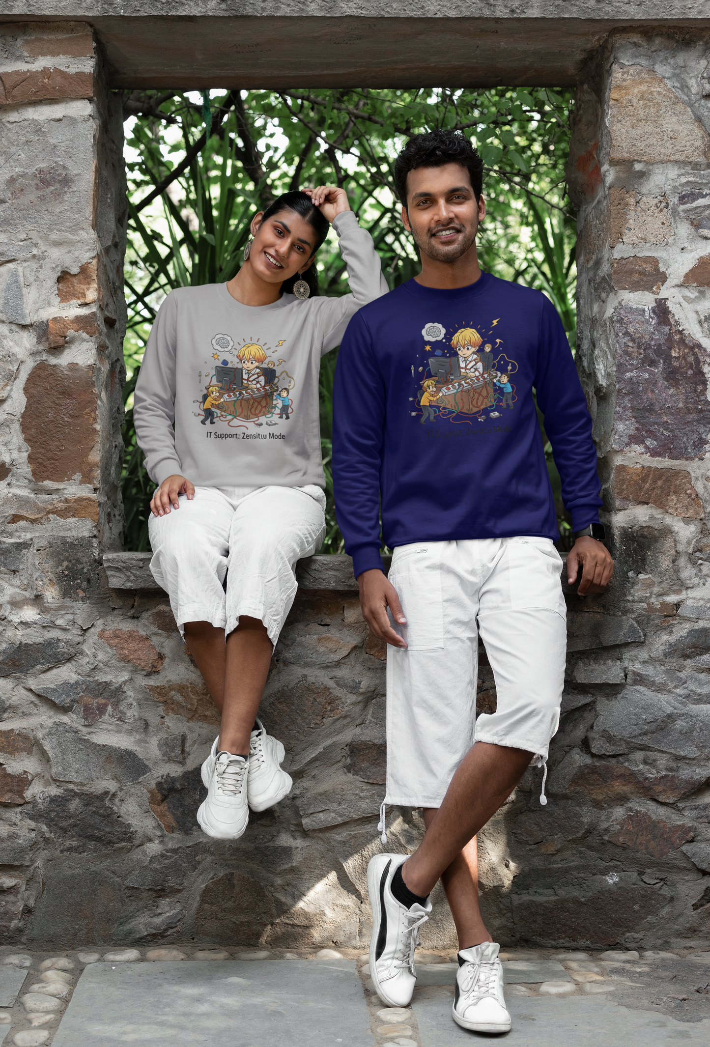 Hastinz-"IT Support – Zenitsu Mode"-Premium Sweatshirt-unisex