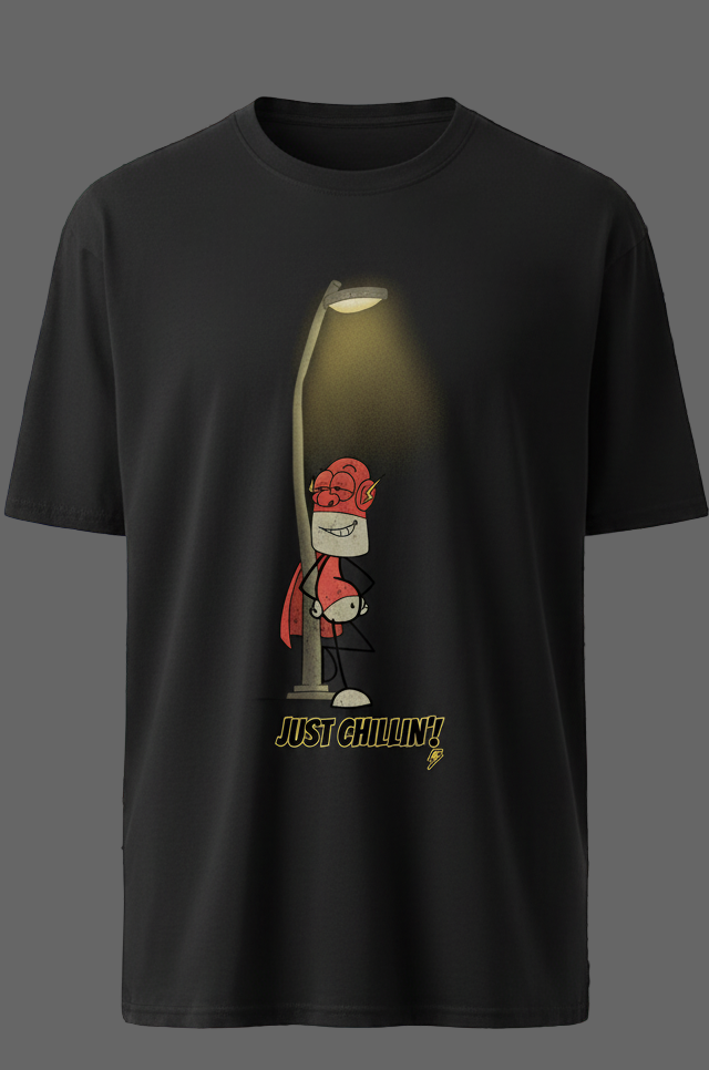 Hastinz "Just Chillin'" Oversized T-Shirt - Minimalist Stick Figure Streetwear