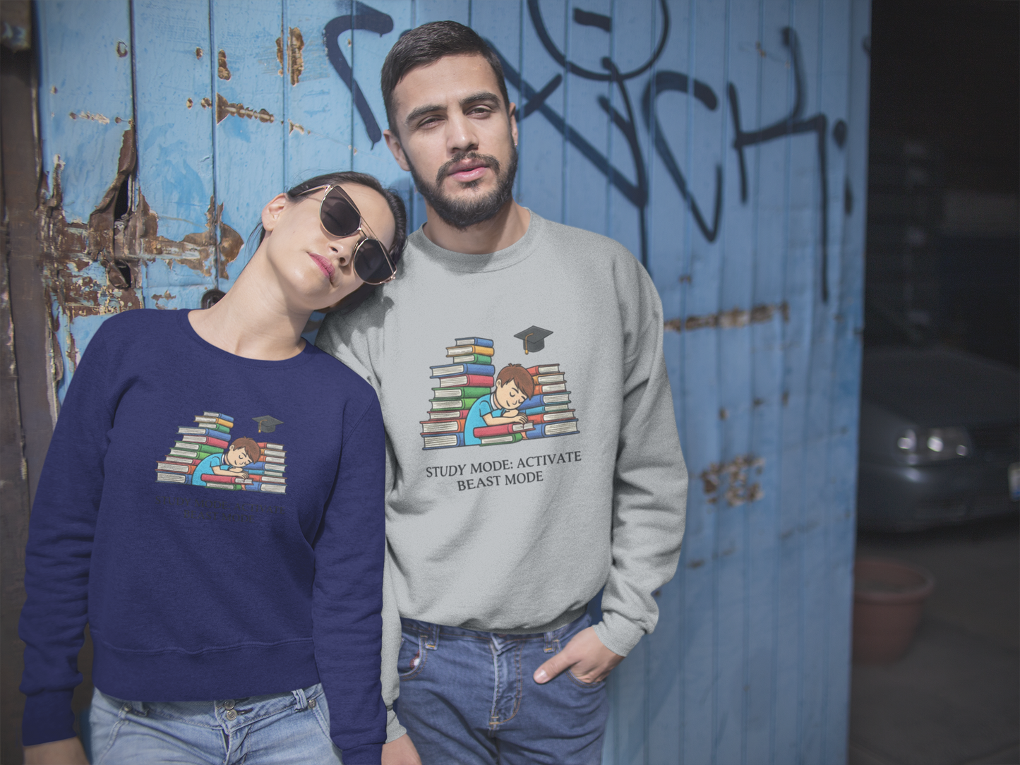 Hastinz-"Study Mode / Beast Mode (Sleeping Student)"-Premium Sweatshirt