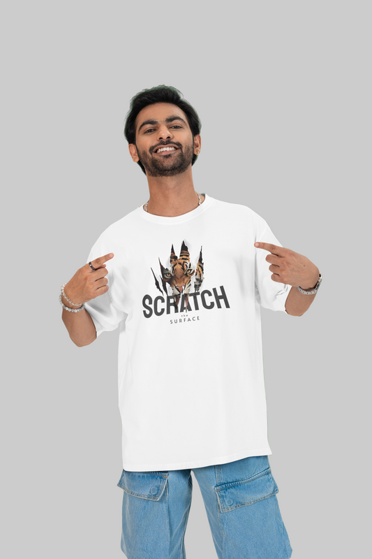 Hastinz Oversized Tee – Scratch Tiger Edition