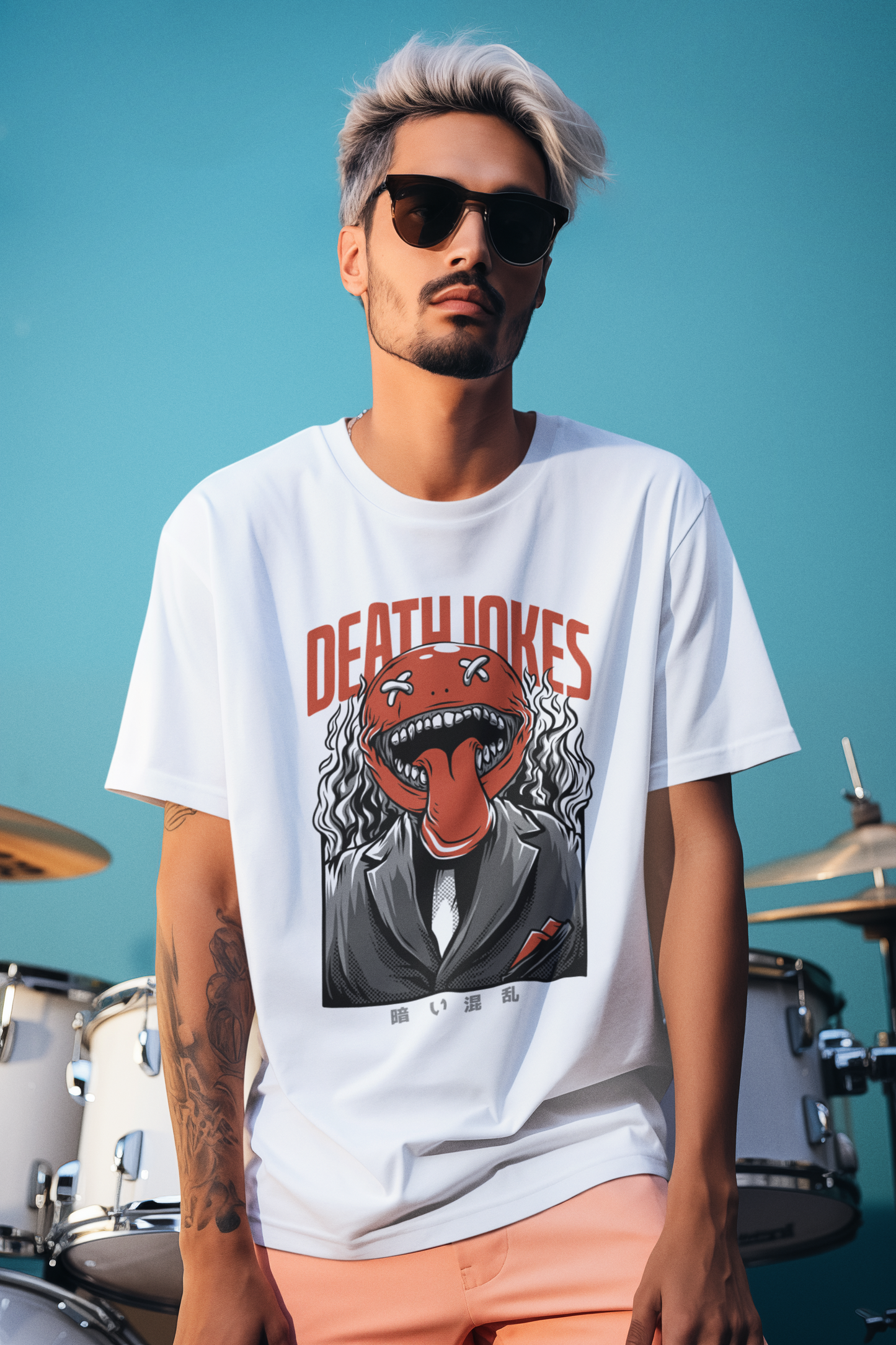 Hastinz Oversized Tee – Death Jokes Dino Edition