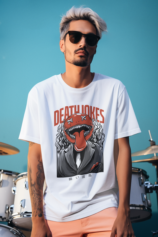 Hastinz Oversized Tee – Death Jokes Dino Edition