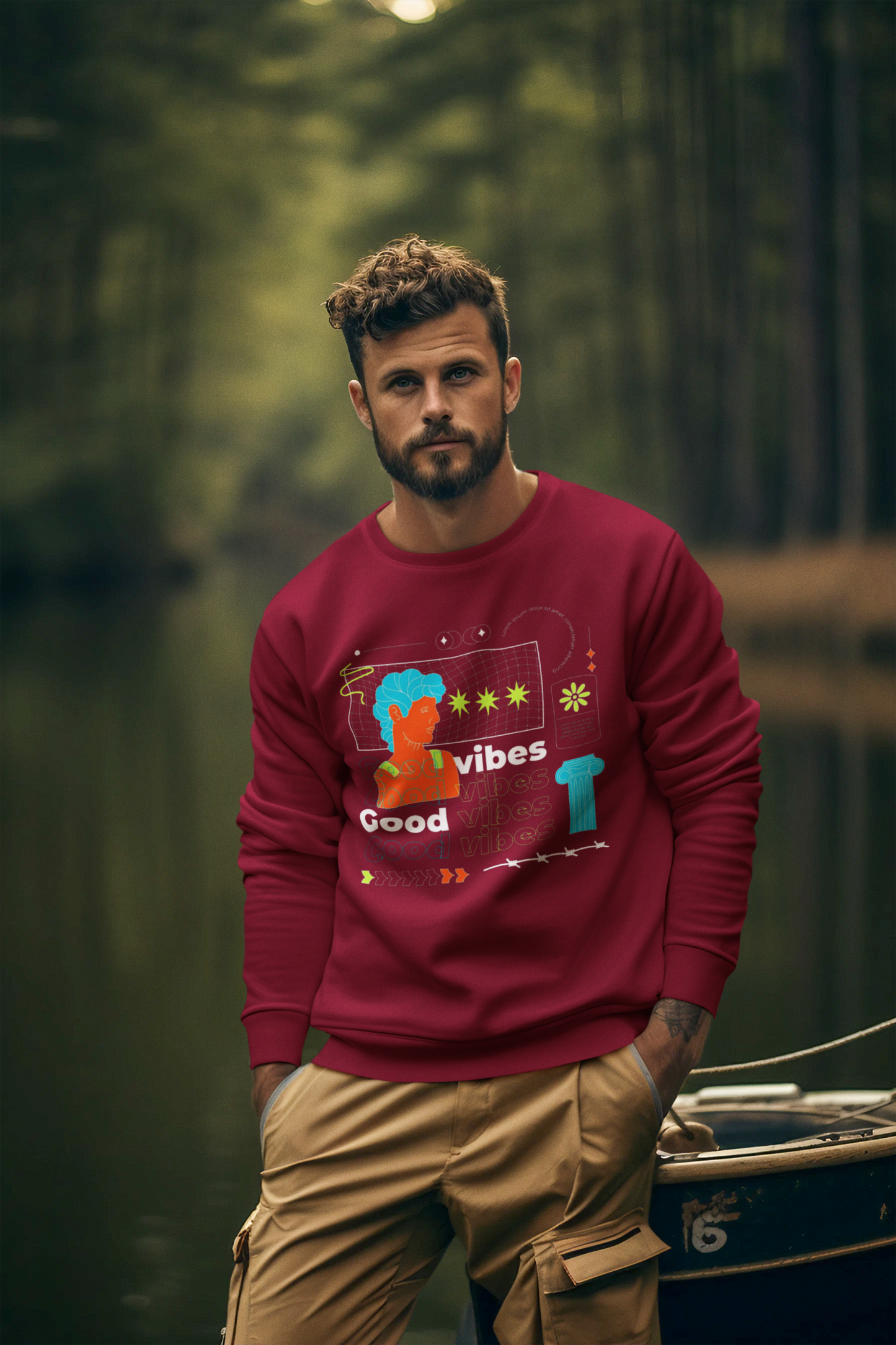 Hastinz-"GOOD VIBES"-Premium Sweatshirt