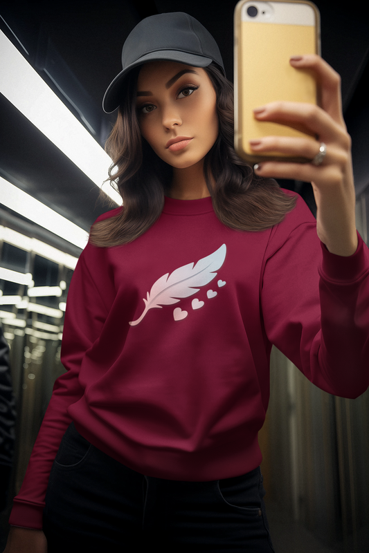 Hastinz-"Curved heart trail"-Premium Sweatshirt