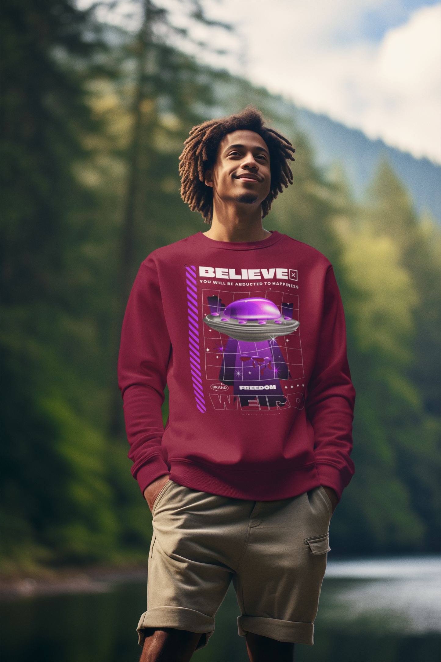 Hastinz-"UFO-BELIEVE"-Premium Sweatshirt-unisex