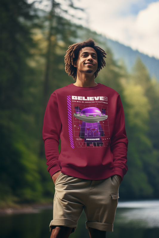 Hastinz-"UFO-BELIEVE"-Premium Sweatshirt-unisex